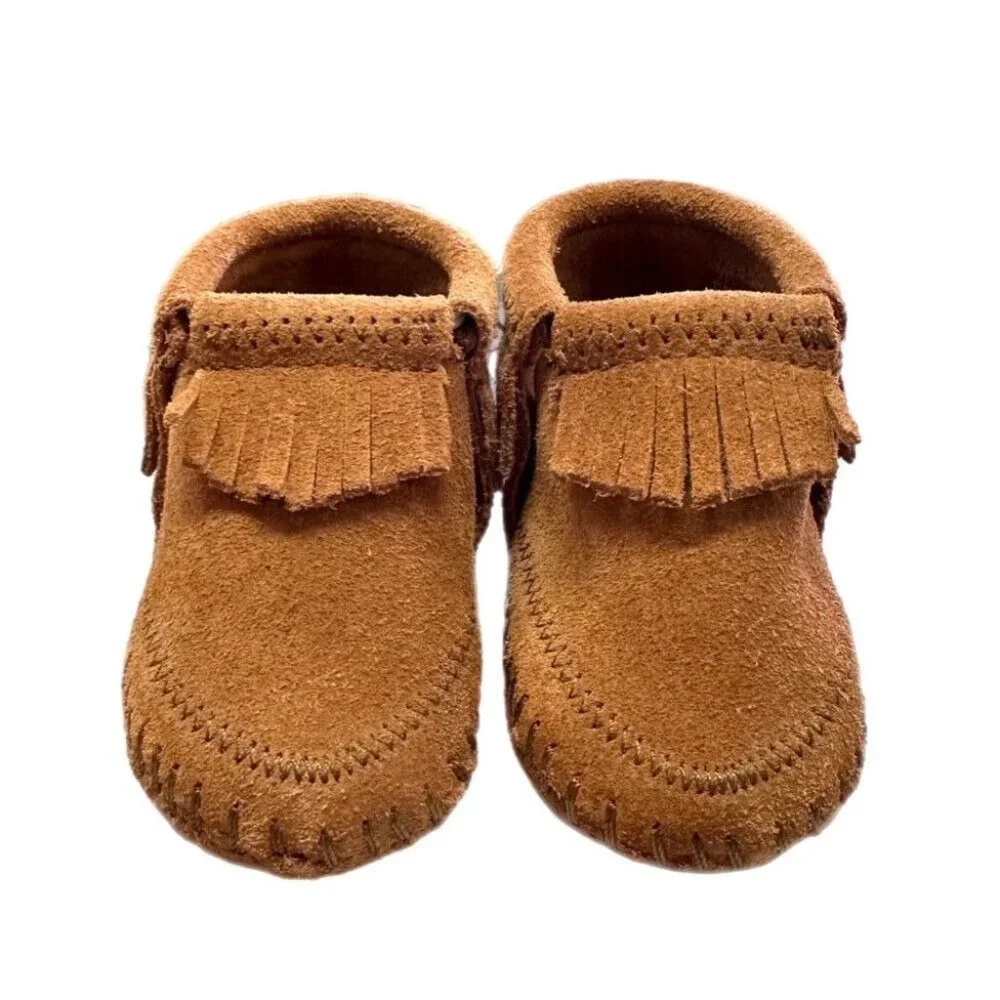 Minnetonka Riley Leather Booties Boots Shoes INFANT SIZE 2